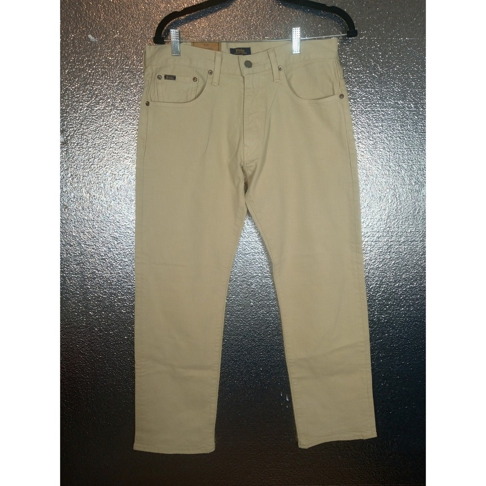 Polo Ralph Lauren Men's The Classic Fit Stretch Tan Denim Jeans 38x30 NWT Casual